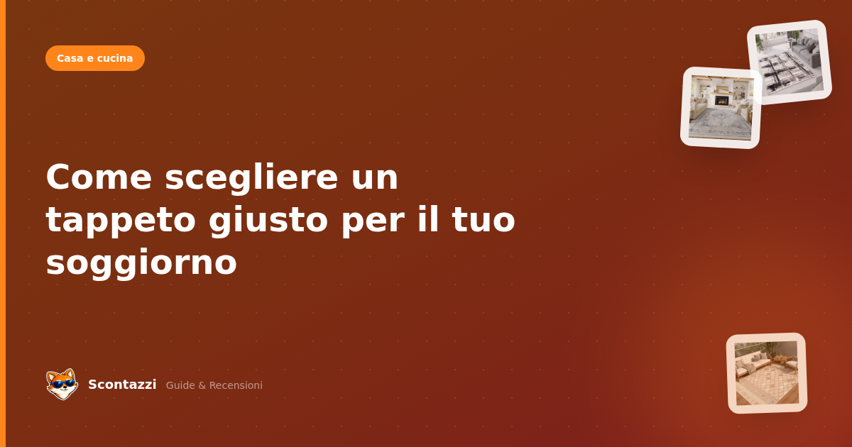 Come scegliere un tappeto giusto per il tuo soggiorno