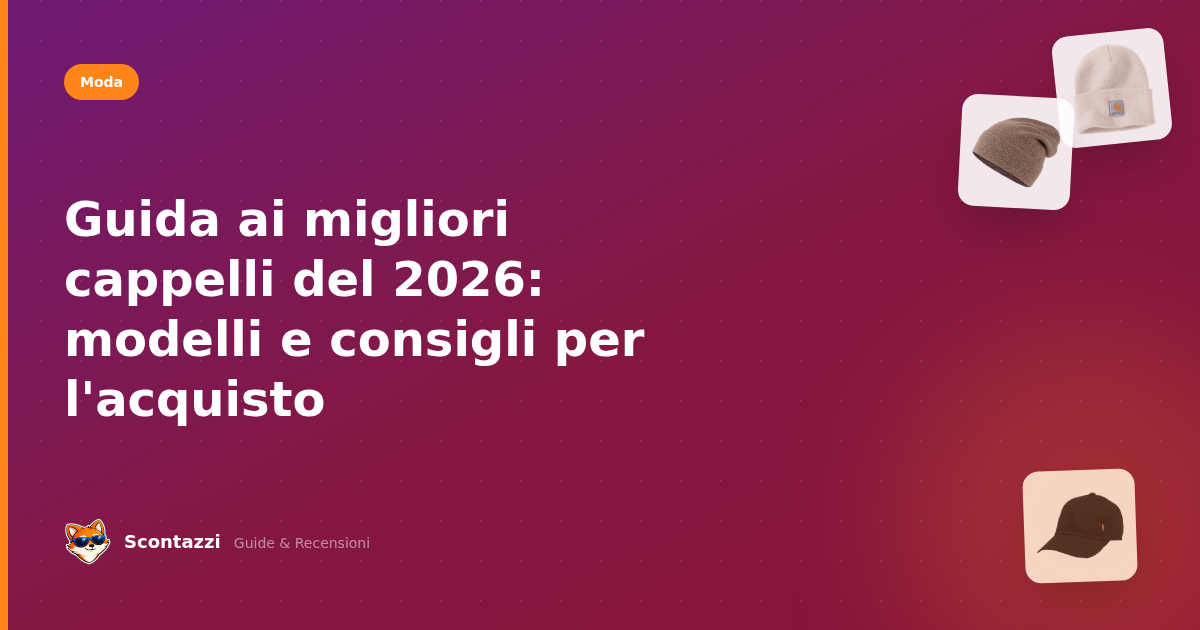 Guida ai migliori cappelli del 2026: modelli e consigli per l'acquisto