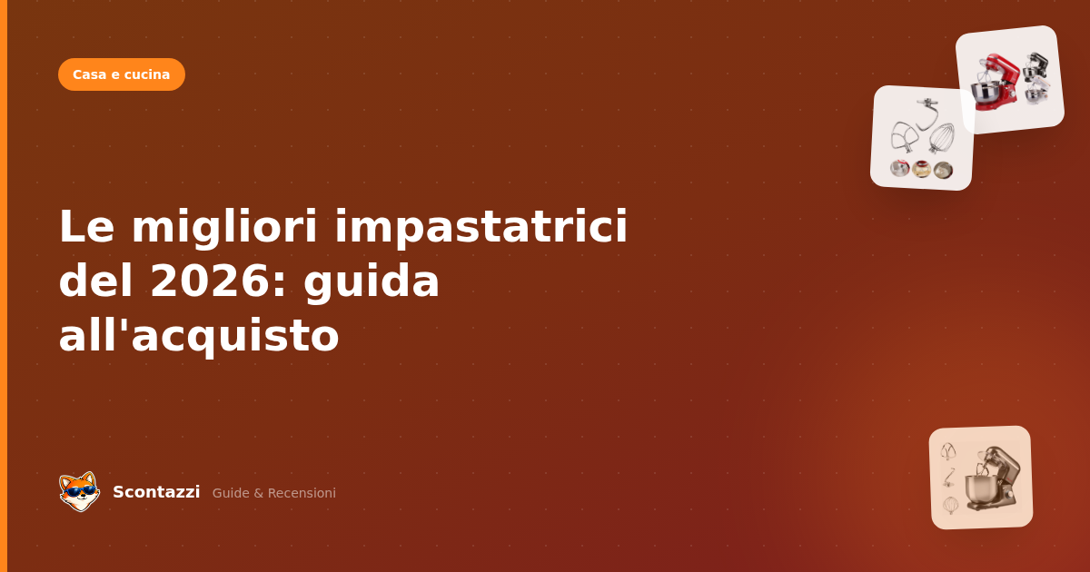 Le migliori impastatrici del 2026: guida all'acquisto