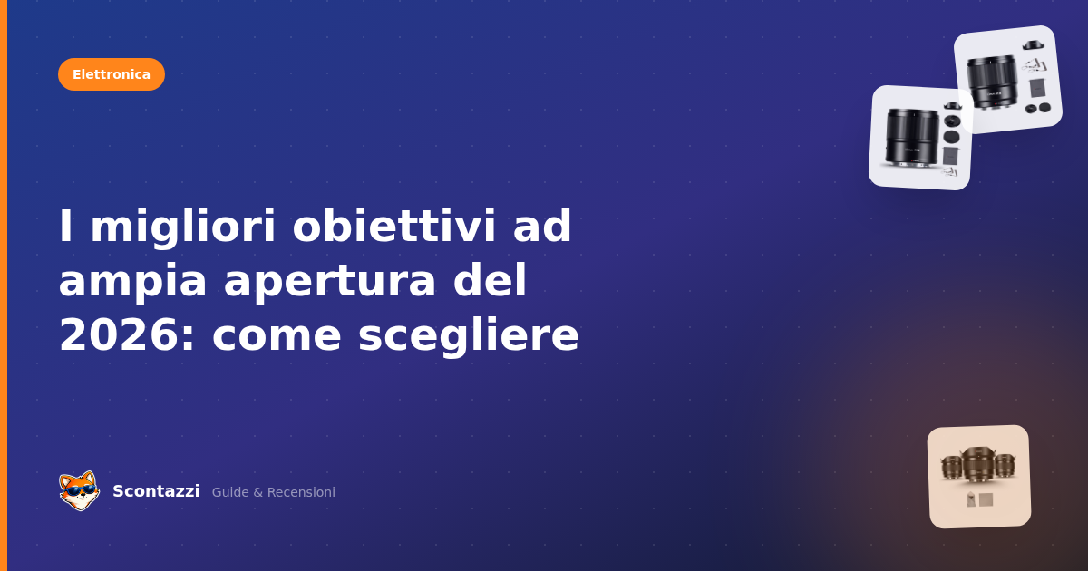I migliori obiettivi ad ampia apertura del 2026: come scegliere
