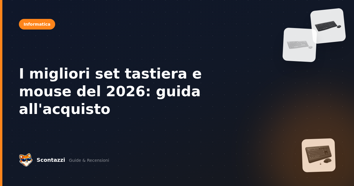 I migliori set tastiera e mouse del 2026: guida all'acquisto