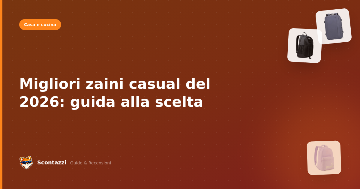 Migliori zaini casual del 2026: guida alla scelta