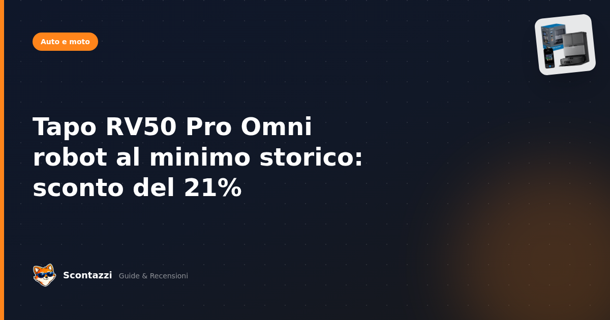 Tapo RV50 Pro Omni robot: sconto del 21%